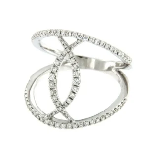 Roman Joyero Anillos<LEIADA, anillo de oro blanco con diamantes