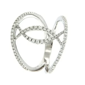 Roman Joyero Anillos<LEIADA, anillo de oro blanco con diamantes