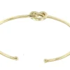 Roman Joyero Pulseras<LEILA, pulsera rígida de plata dorada con nudo marinero.