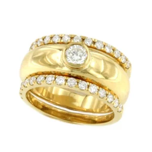 Roman Joyero Anillos<LEMOS, anillo en oro de 18 kilates con centro brillante o zafiro