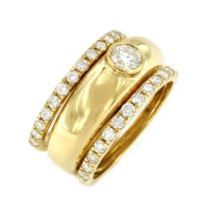 Roman Joyero Anillos<LEMOS, anillo en oro de 18 kilates con centro brillante o zafiro