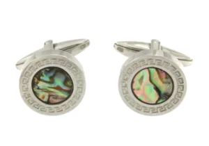 Roman Joyero Acero<LICATA, pareja de gemelos en acero con diseño clásico y elegante.