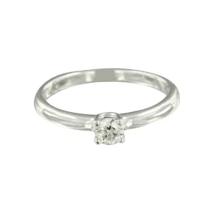 Roman Joyero Anillos<MACBETH, anillo solitario de compromiso de oro blanco
