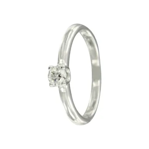 Roman Joyero Anillos<MACBETH, anillo solitario de compromiso de oro blanco