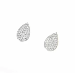 Roman Joyero Pendientes<MANFREDI, pendientes de oro blanco desmontables con pareja de perillas