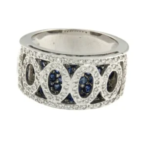 Roman Joyero Anillos<MAN-SAGAR, anillo de zafiros y diamantes