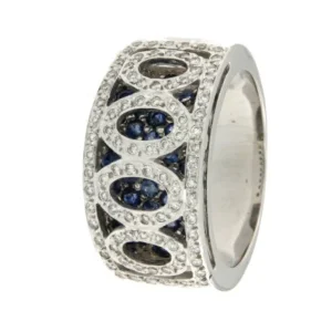 Roman Joyero Anillos<MAN-SAGAR, anillo de zafiros y diamantes