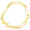 Roman Joyero Pulseras<MARSALA pulsera plata 1ª ley bañada oro eslabones diferentes