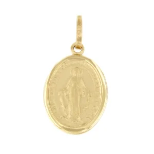 Roman Joyero Colgantes<Medalla MIMOSA de la Virgen de la Milagrosa en oro de 18 kilates