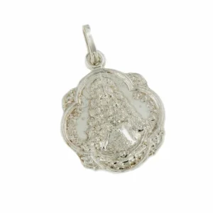 Roman Joyero Colgantes<Medalla PANDERETA Virgen del Rocio de Plata de 1ª Ley 975 ml