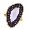 Roman Joyero Anillos<MILONGA, anillo de oro rosa con diamante y amatista