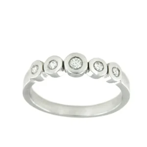 Roman Joyero Anillos<MORELLA, alianza de oro blanco y diamantes