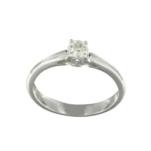 Roman Joyero Anillos<NABUCO, anillo solitario de oro blanco con diamante