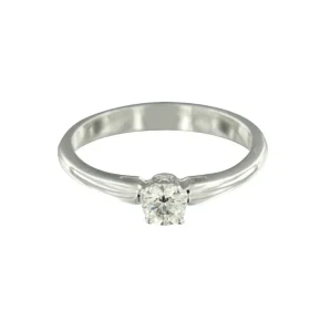 Roman Joyero Anillos<NABUCO, anillo solitario de oro blanco con diamante