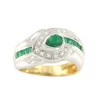 Roman Joyero Anillos<NAMIK anillo oro amarillo de 18 kts brillantes y esmeraldas