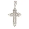 Roman Joyero Colgantes<NASHI, cruz de oro blanco con baguettes