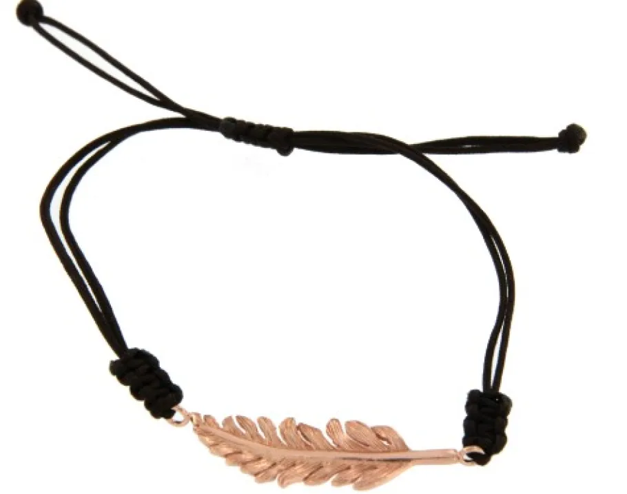negro_pulsera_de_macram_c_1.webp Roman Joyero Pulseras<NEGRO, pulsera de macramé con plata rosada.
