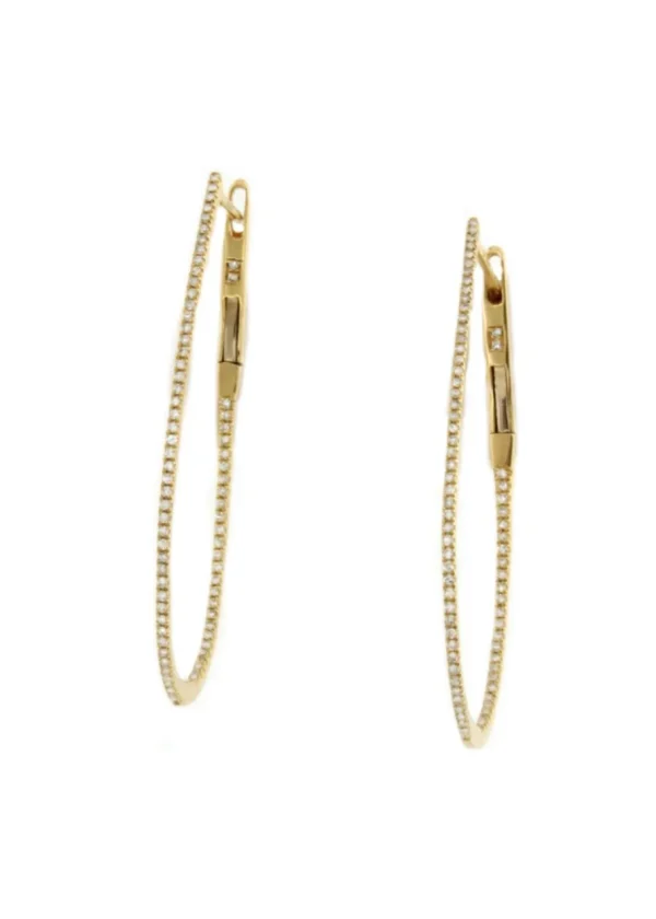 Roman Joyero Pendientes<NISAN argollas de brillantes en oro amarillo o blanco de 18 ktes