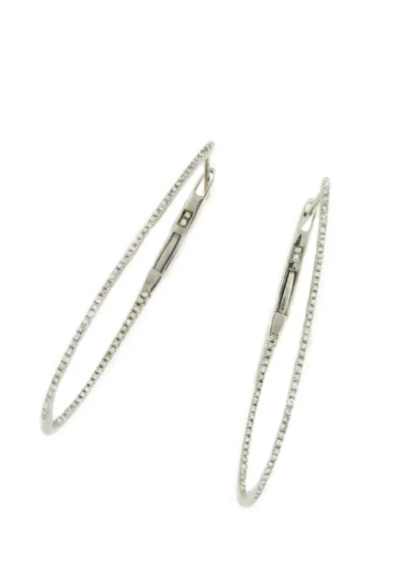 Roman Joyero Pendientes<NISAN argollas de brillantes en oro amarillo o blanco de 18 ktes