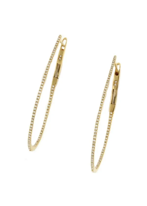 Roman Joyero Pendientes<NISAN argollas de brillantes en oro amarillo o blanco de 18 ktes
