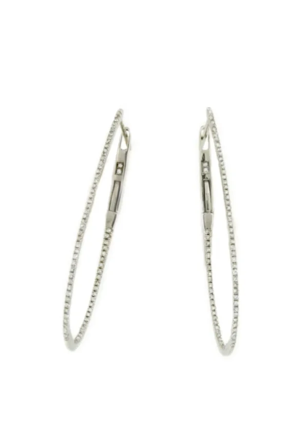 Roman Joyero Pendientes<NISAN argollas de brillantes en oro amarillo o blanco de 18 ktes