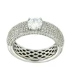 Roman Joyero Anillos<OLGA, anillo de plata ancho con circonitas
