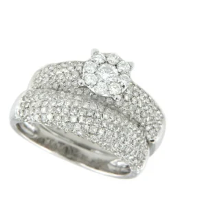Roman Joyero Anillos<OLIVIA, anillo de compromiso y alianza de oro con diamantes