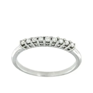 Roman Joyero Anillos<OROTAVA, alianza de oro blanco con diamantes