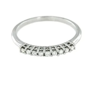 Roman Joyero Anillos<OROTAVA, alianza de oro blanco con diamantes