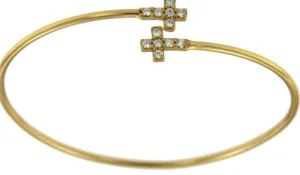 Roman Joyero Pulseras<PADOVANA, pulsera rígida de plata dorada.