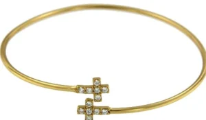 Roman Joyero Pulseras<PADOVANA, pulsera rígida de plata dorada.