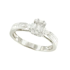 Roman Joyero Anillos<PASODOBLE anillo oro blanco taipes baguettes y brillantes