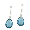 Roman Joyero Pendientes<Pendiente ACIERTO desmontable en oro de blanco de 18 ktes e hilera de brillantes