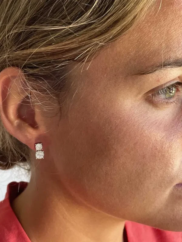 Roman Joyero Pendientes<Pendiente ALCANTARA en oro blanco y brillantes