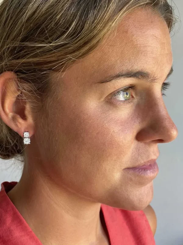 Roman Joyero Pendientes<Pendiente ALCANTARA en oro blanco y brillantes