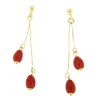 Roman Joyero Pendientes<Pendiente AMBU en oro amarillo de 18 kilates y peritas de coral.