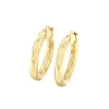 Roman Joyero Pendientes<Pendiente AVISPADO aros o argollas lisas en oro amarillo de 18 ktes