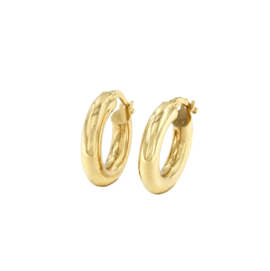 pendiente_avispado_aros_o_13.webp Roman Joyero Pendientes<Pendiente AVISPADO aros o argollas lisas en oro amarillo de 18 ktes