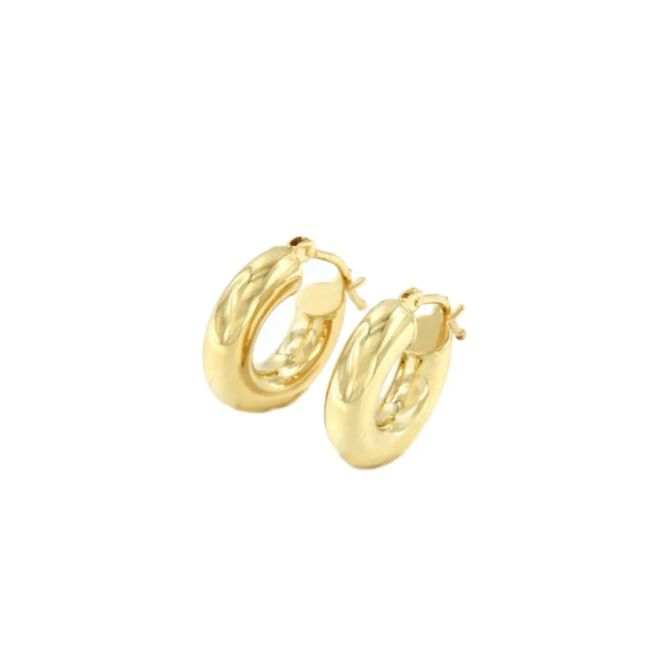 pendiente_avispado_aros_o_20.webp Roman Joyero Pendientes<Pendiente AVISPADO aros o argollas lisas en oro amarillo de 18 ktes