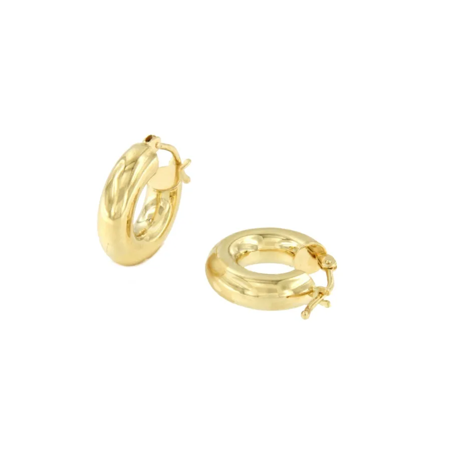 pendiente_avispado_aros_o_22.webp Roman Joyero Pendientes<Pendiente AVISPADO aros o argollas lisas en oro amarillo de 18 ktes