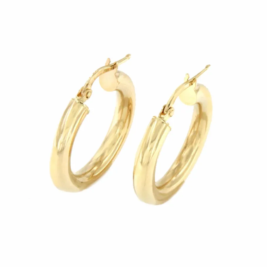 pendiente_avispado_aros_o_5.webp Roman Joyero Pendientes<Pendiente AVISPADO aros o argollas lisas en oro amarillo de 18 ktes
