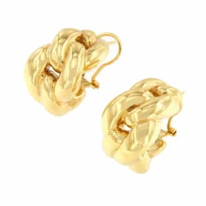 Roman Joyero Pendientes<Pendiente AZAFRAN estilo barbado en oro amarillo de 18 kilates