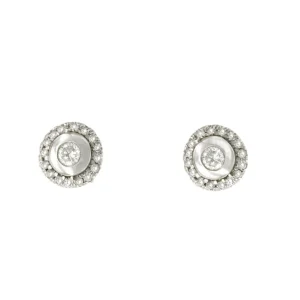 Roman Joyero Pendientes<Pendiente BABEL desmontable dormilones en oro blanco y brillante.