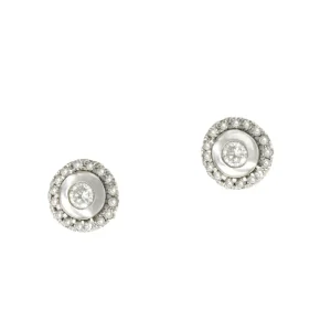 Roman Joyero Pendientes<Pendiente BABEL desmontable dormilones en oro blanco y brillante.