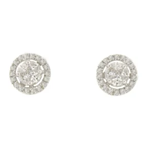 Roman Joyero Pendientes<Pendiente BORNO desmontables en oro blanco 18 ktes con brillantes