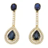 Roman Joyero Pendientes<Pendiente BOSTON oro amarillo de 18 ktes en zafiro brillantes y baguettes