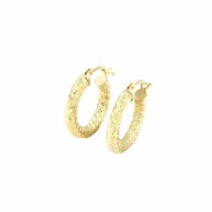 Roman Joyero Pendientes<Pendiente CAMELIA aros o argollas pequeña en oro amarillo 18 ktes