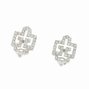Roman Joyero Pendientes<Pendiente CENTENO desmontable en oro blanco 18 ktes
