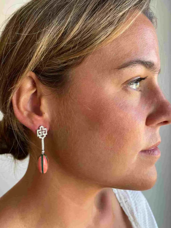 Roman Joyero Pendientes<Pendiente CENTENO desmontable en oro blanco 18 ktes