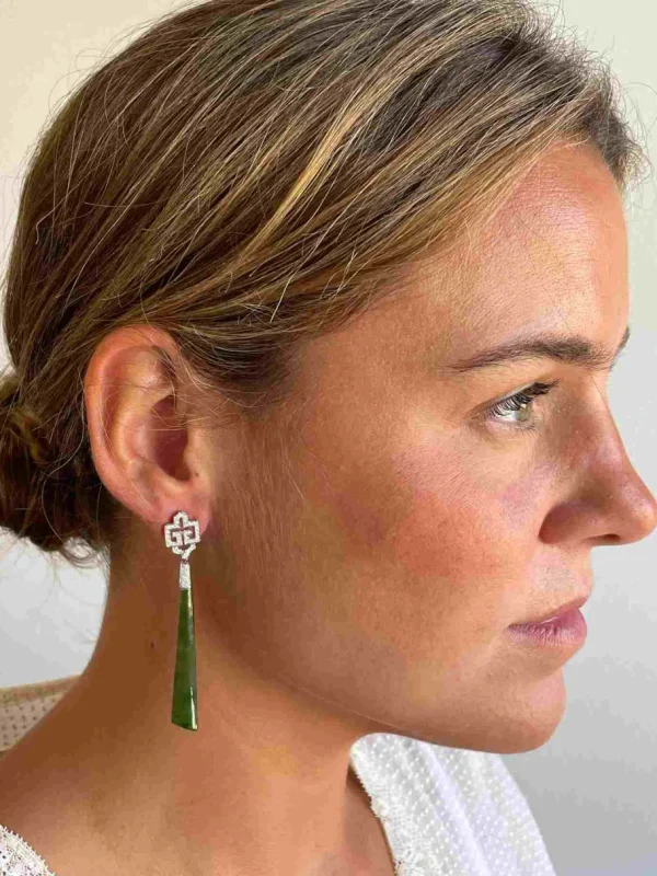 Roman Joyero Pendientes<Pendiente CENTENO desmontable en oro blanco 18 ktes